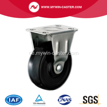 4 &#39;&#39; Black Rubber Light Duty Industrial Caster